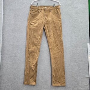 Levi's 502 Men Jeans 32x34 Brown Denim Taper Fit Mid Rise